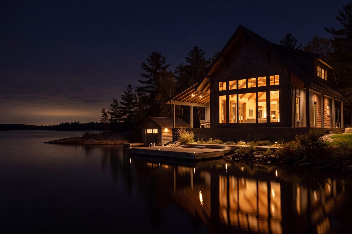 From the lake: The whole property, and the one place it all reports to